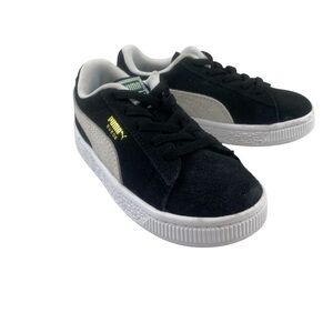 PUMA Kids Suede Classic XXI Black White 380825-01 Sneakers Shoes Sz 9C